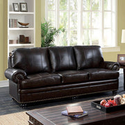 Luxurious Transitional Style Sofa, Dark Brown