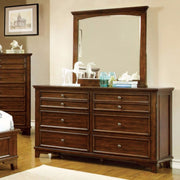 Pristine And Minimal Wooden Dresser In Transitional Style, Brown Cherry