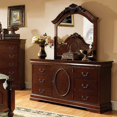 Phenomenal Wooden Dresser In Traditional Style, Brown Cherry