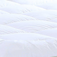 17" Square Quilted Accent Queen Piping Mattress Pad With Fitted Cover