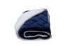 Super Soft Quilted Navy Navy Blue and Fleece Throw Blanket