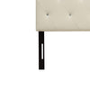 Queen White Contemporary Diamond Tufted Fabric Headboard