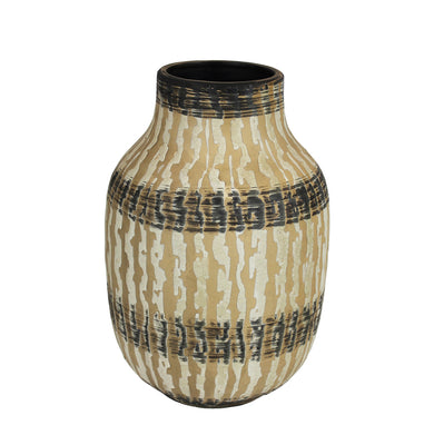 Traditional Ceramic Bellied Vase, Multicolor
