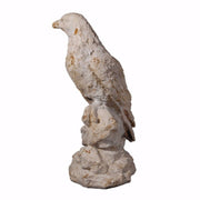 Distressed Sitting Bird Sculpture