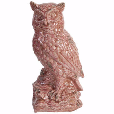 Owl Figurine In Distressed Finish