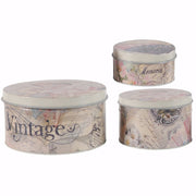 Awesome Print Multicolor Decorative Tin Boxes - Set of 3