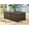 Dark Brown Fold Out Ottoman Sleeper Bed with Mattress