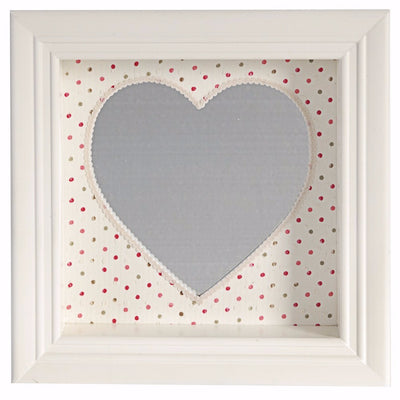 Beautiful and Pretty Heart Shaped Wall Mirror, White