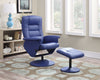 Recliner Chair & Ottoman, 2 Piece Pack, Blue