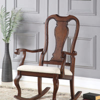 Rocking Chair, Cream and Brown
