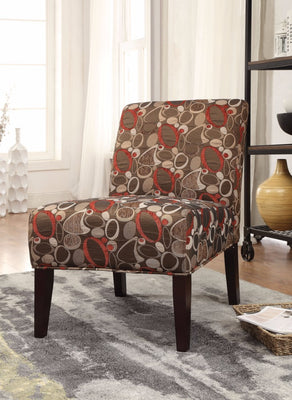 Accent Chair, Stylish Fabric Print