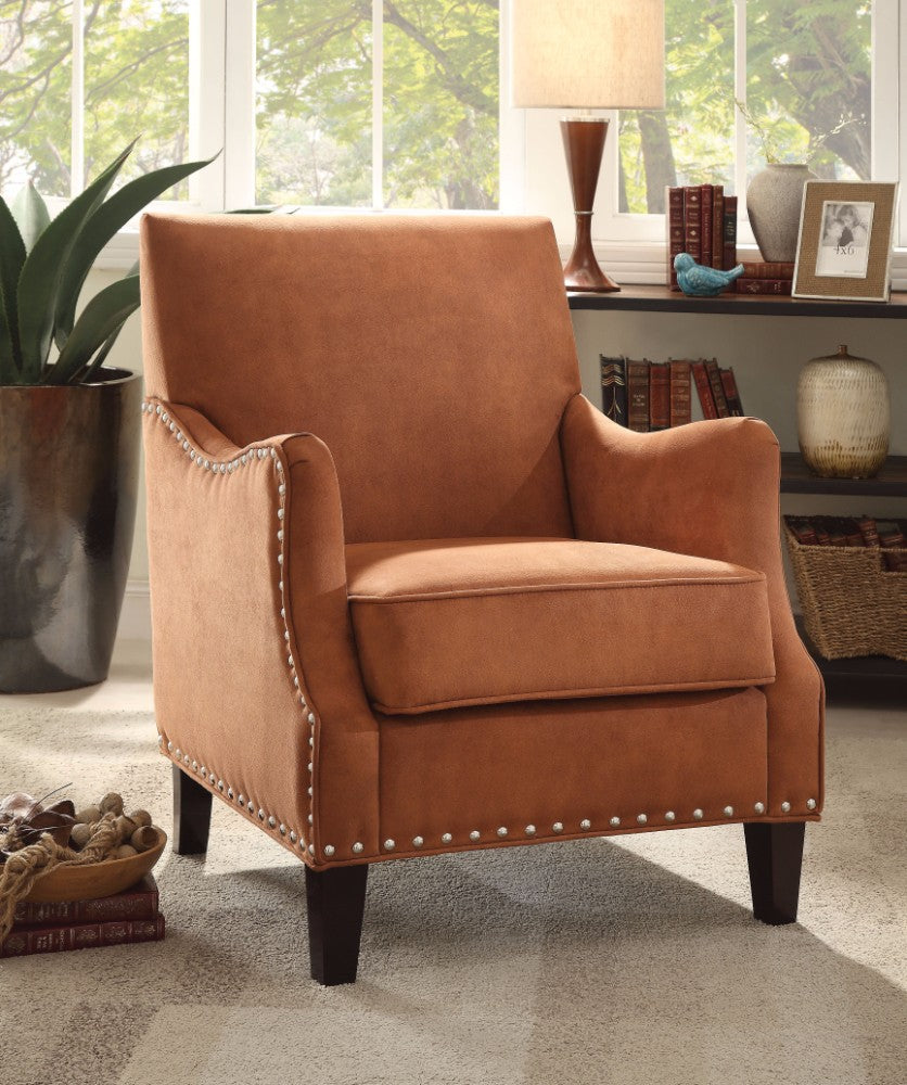 Accent Chair In a Classy Look, Orange