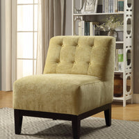 Accent Chair, Yellow Fabric