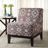 Accent Chair, Multicolor Pattern Fabric