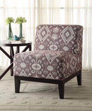 Accent Chair, Multicolor Pattern Fabric