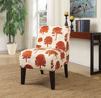Accent Chair, Tree Fabric Multicolor