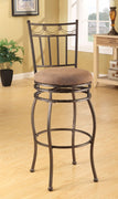 Bar Chair With Swivel, Fabric & Dark Bronze, Set of 2