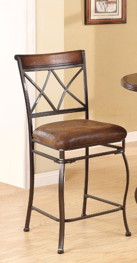 Counter Height Chair, Brown, Set of 2