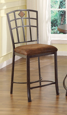 Counter Height Chair, Brown, Set of 2