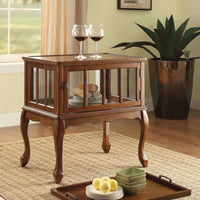 Console Table & Tray, Walnut Brown