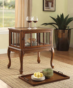 Console Table & Tray, Walnut Brown