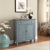 Antiqued Console Table, Antique Blue