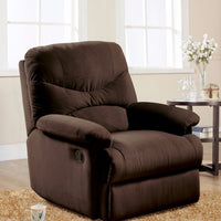 Microfiber Glider Recliner, Chocolate Brown