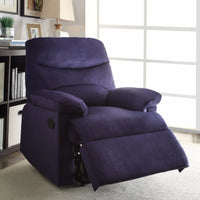 Comfy Recliner In Blue Woven Fabric