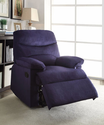 Comfy Recliner In Blue Woven Fabric