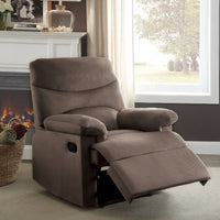 Recliner, Light Brown Woven Fabric