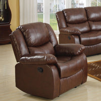Recliner, Brown Bonded Leather Match