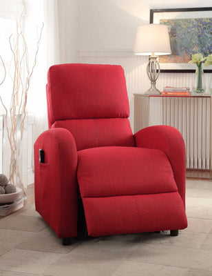 Recliner with Power Lift, Red Fabric