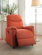 Recliner with Power Lift, Orange Fabric