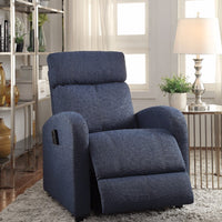 Concha Recliner with Power Lift, Blue Fabric