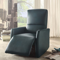 Recliner (Power Motion), Blue Leather-Aire