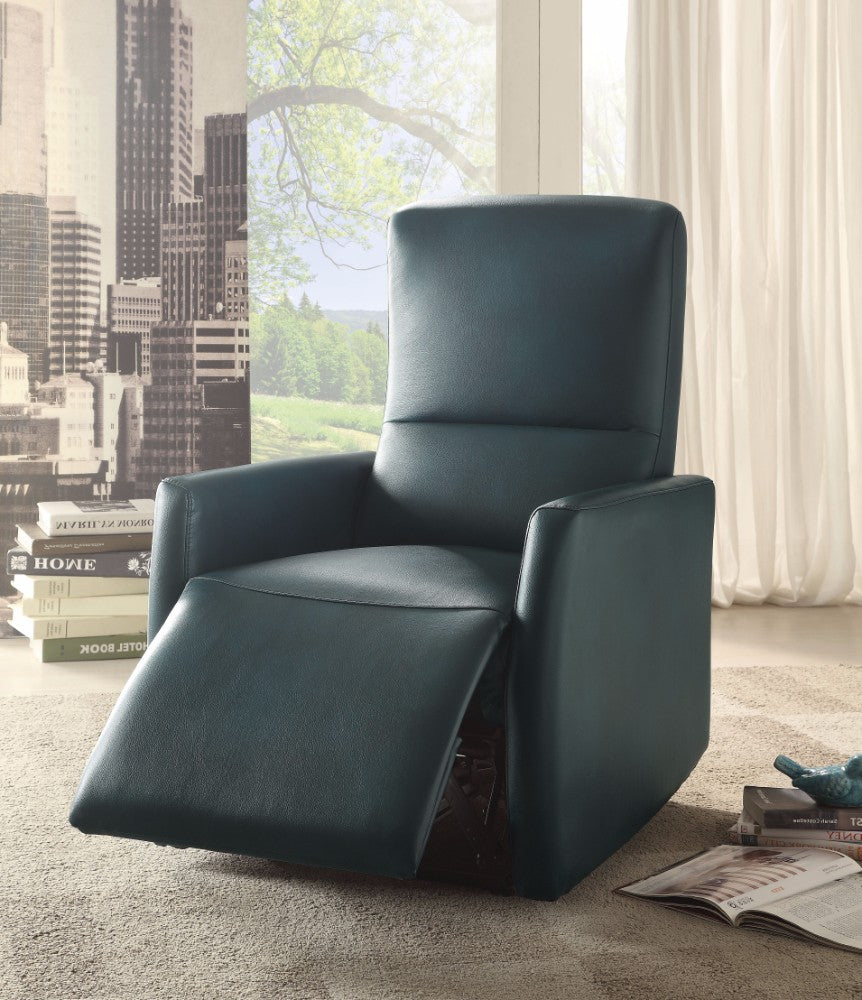Recliner (Power Motion), Blue Leather-Aire