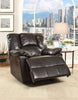 Glider Recliner, Black Leather-Aire