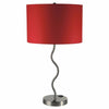Contemporary Table Lamp With Adjustable Socket, Set Of Two, Red