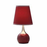 Contemporary Touch Lamp, Gold and Burgundy