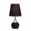 Contemporary Touch Lamp, Gold and Black