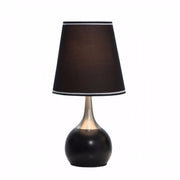 Contemporary Touch Lamp, Gold and Black