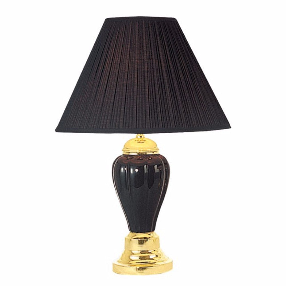 Traditional Style Table Lamp, Set of 6, Black