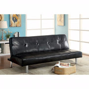 Contemporary Couch Futon In Black Finish