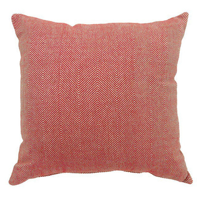 Contemporary Small Pillow, Red Finish, Set of 2