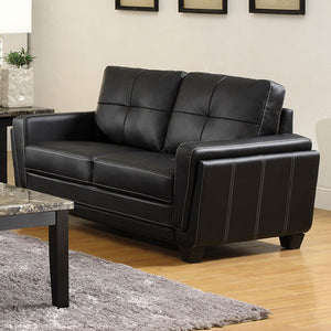 Blacksburg Contemporary Style Love Seat , Black