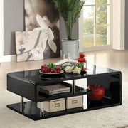 Contemporary Style Coffee Table, Black