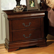 Traditional Style Nightstand, Cherry Finish