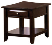 Transitional End Table, Espresso Finish
