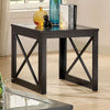 Contemporary End Table, Black Finish