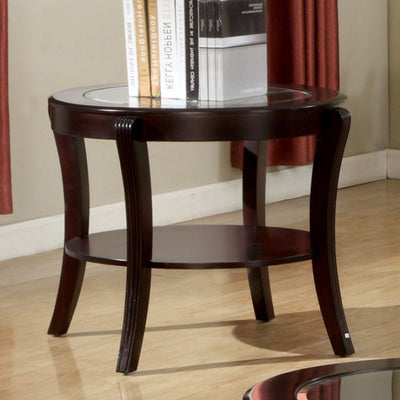 Contemporary Style End Table, Expresso Finish